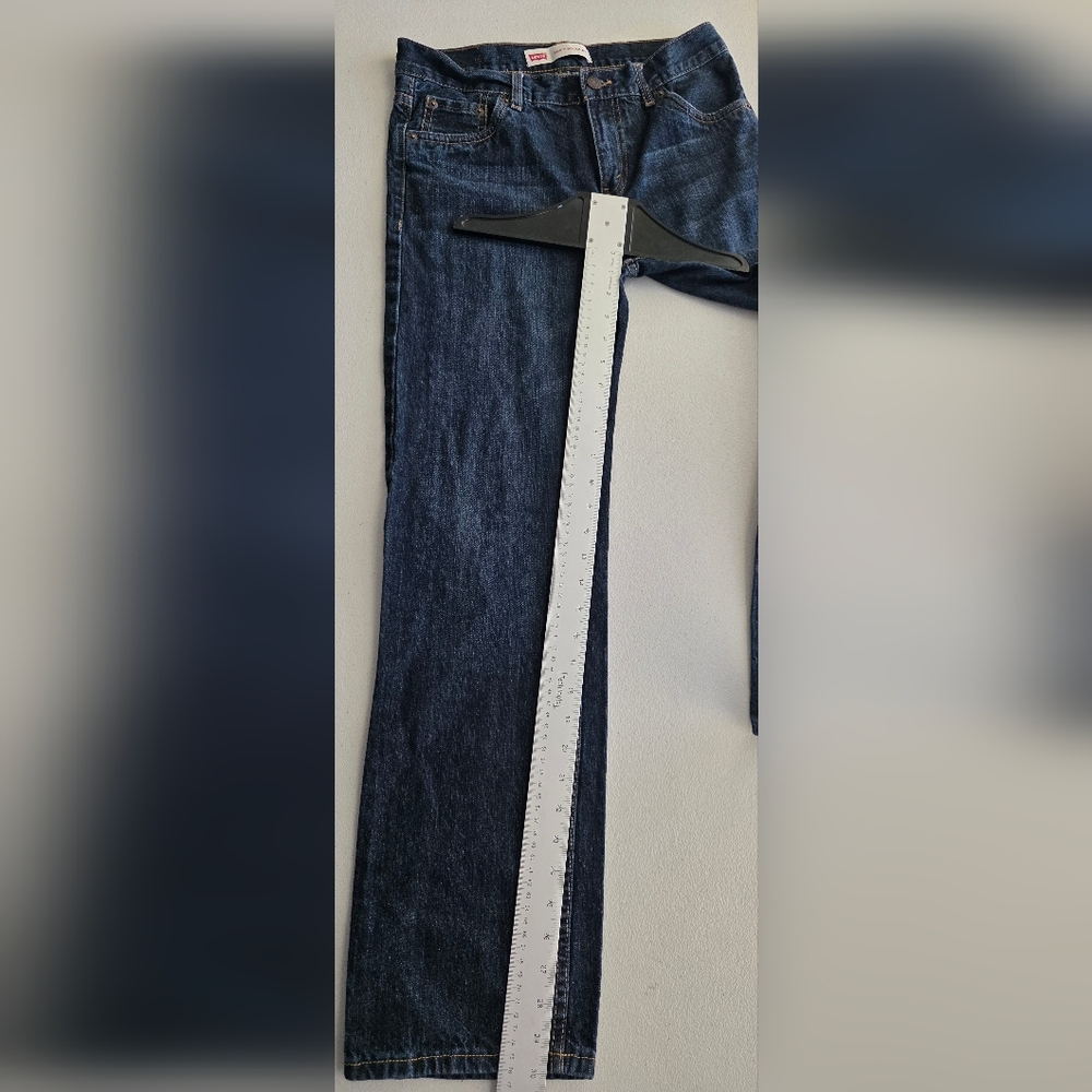 Levi Strauss 514 Straight Leg Denim Dark Indigo Blue Minimalist Core Indie Skate - Picture 13 of 13